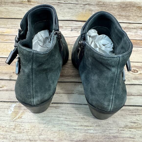 Vince Camuto Womens Gray Suede Leather Trapeez Ankle Boots 6M - Picture 6 of 7